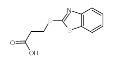 3-(2-苯并噻唑基硫代)丙酸结构式