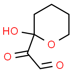 2H-Pyran-2-acetaldehyde, tetrahydro-2-hydroxy-alpha-oxo- (9CI) Structure