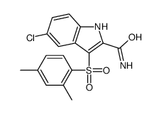5-chloro-3-(2,4-dimethylphenyl)sulfonyl-1H-indole-2-carboxamide Structure