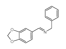 N-(3,4-亚甲基二氧基亚苄基)苄胺结构式