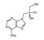 9-[(2S)-2,3-Dihydroxypropyl]-9H-purine-6-amine结构式