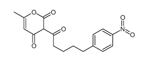 6-methyl-3-[5-(4-nitrophenyl)pentanoyl]pyran-2,4-dione结构式