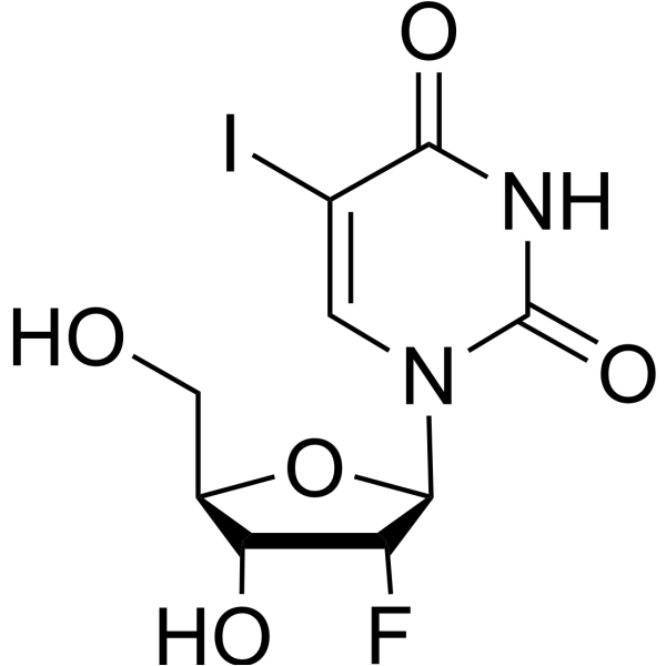 5-碘-2'-氟-脱氧尿苷结构式