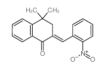 1(2H)-Naphthalenone,3,4-dihydro-4,4-dimethyl-2-[(2-nitrophenyl)methylene]- Structure