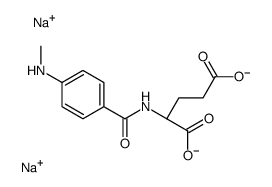 disodium N-[4-(methylamino)benzoyl]-L-glutamate structure