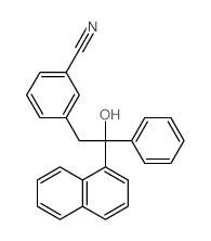 3-(2-hydroxy-2-naphthalen-1-yl-2-phenyl-ethyl)benzonitrile结构式