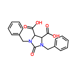 1,3-Bisbenzyl-2-oxoimidazolidine-4,5-dicarboxylic acid Structure