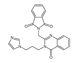 2-[[3-(3-imidazol-1-ylpropyl)-4-oxoquinazolin-2-yl]methyl]isoindole-1,3-dione Structure