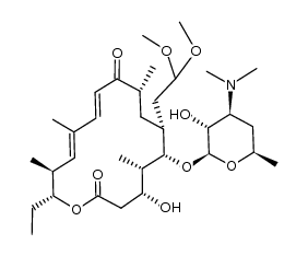 12,13-de-epoxy-12,13-didehydrorosamicin 20-dimethyl acetal结构式