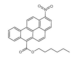 n-hexyl 1-nitrobenzo[a]pyrene-6-carboxylate结构式