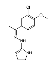 N-[1-(3-Chloro-4-methoxy-phenyl)-eth-(Z)-ylidene]-N'-(4,5-dihydro-1H-imidazol-2-yl)-hydrazine Structure