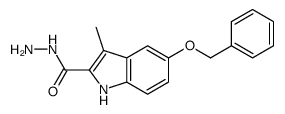 3-methyl-5-phenylmethoxy-1H-indole-2-carbohydrazide结构式
