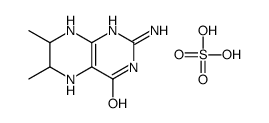 2-amino-6,7-dimethyl-5,6,7,8-tetrahydro-1H-pteridin-4-one,sulfuric acid Structure