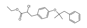ethyl 2-chloro-3-[4-(1,1-dimethyl-2-phenylethyloxy)-phenyl]propionate Structure