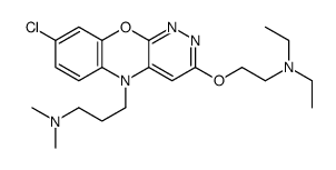3-[8-chloro-3-[2-(diethylamino)ethoxy]pyridazino[3,4-b][1,4]benzoxazin-5-yl]-N,N-dimethylpropan-1-amine结构式