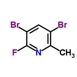 3,5-Dibromo-2-fluoro-6-methylpyridine structure