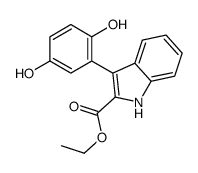 ethyl 3-(2,5-dihydroxyphenyl)-1H-indole-2-carboxylate结构式