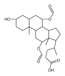 (3alpha,5beta,7alpha,12alpha)-7,12-双(甲酰氧基)-3-羟基胆烷-24-酸结构式
