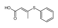 3-phenylsulfanyl-crotonic acid of melting point 157-158 degree结构式