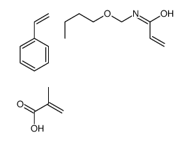 N-(butoxymethyl)prop-2-enamide,2-methylprop-2-enoic acid,styrene Structure