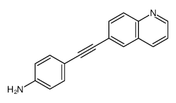 4-(2-quinolin-6-ylethynyl)aniline结构式