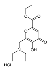 ethyl 6-(diethylaminomethyl)-5-hydroxy-4-oxopyran-2-carboxylate,hydrochloride结构式
