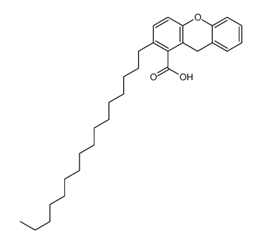 2-hexadecyl-9H-xanthene-1-carboxylic acid结构式