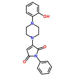 3-[4-(2-Hydroxyphenyl)-1-piperazinyl]-1-phenyl-1H-pyrrole-2,5-dione结构式