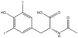 N-乙酰-3,5-二碘-D-酪氨酸结构式