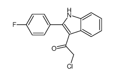 2-氯-1-[2-(4-氟苯基)-1H-吲哚-3-基]乙酮结构式