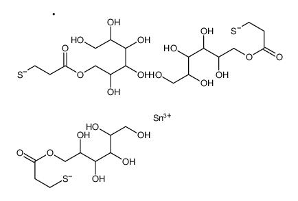 methyltin(3+),3-oxo-3-(2,3,4,5,6-pentahydroxyhexoxy)propane-1-thiolate Structure