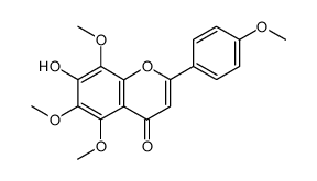 7-hydroxy-5,6,8-trimethoxy-2-(4-methoxyphenyl)-4H-chromen-4-one结构式