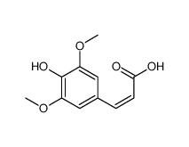 (E)-3-(4-羟基-3,5-二甲氧基苯基)丙烯酸结构式