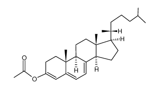 3-acetoxy-cholesta-3,5,7-triene Structure