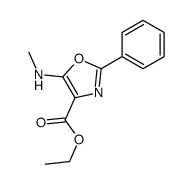 ETHYL 5-(METHYLAMINO)-2-PHENYLOXAZOLE-4-CARBOXYLATE结构式