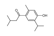1-(4-hydroxy-5-isopropyl-2-methyl-phenyl)-3-methyl-butan-1-one结构式