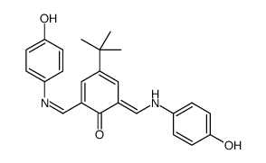 4-tert-butyl-6-[(4-hydroxyanilino)methylidene]-2-[(4-hydroxyphenyl)iminomethyl]cyclohexa-2,4-dien-1-one Structure