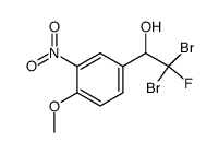 2,2-dibromo-2-fluoro-1-(3-nitro-4-methoxy-phenyl)ethanol Structure