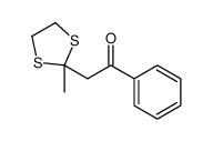 2-(2-methyl-1,3-dithiolan-2-yl)-1-phenylethanone结构式