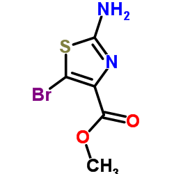 2-氨基-5-溴噻唑-4-甲酸甲酯结构式