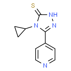 4-CYCLOPROPYL-5-PYRIDIN-4-YL-4H-1,2,4-TRIAZOLE-3-THIOL Structure