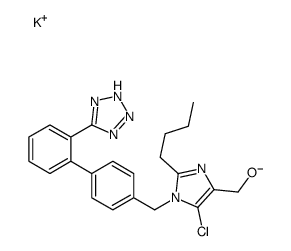 potassium,[2-butyl-5-chloro-1-[[2,3,5,6-tetradeuterio-4-[2-(2H-tetrazol-5-yl)phenyl]phenyl]methyl]imidazol-4-yl]methanolate Structure