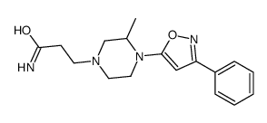 1-Piperazinepropanamide, 4-methyl-N-(3-phenyl-5-isoxazolyl)-结构式