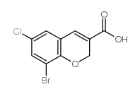 8-溴-6-氯-2H-色烯-3-羧酸结构式