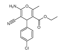 ethyl 6-amino-4-(4-chlorophenyl)-5-cyano-2-methyl-4H-pyran-3-carboxylate Structure