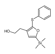 2-(2-(phenylthio)-5-(trimethylsilyl)furan-3-yl)ethan-1-ol结构式