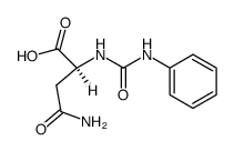 N2-phenylcarbamoyl-L-asparagine , anilinoformyl-l-asparagine Structure
