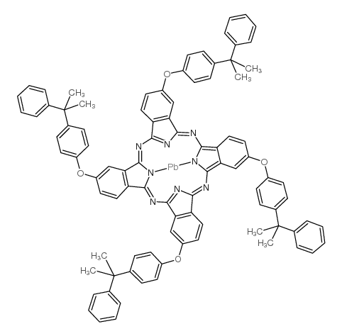 Lead(Ⅱ)tetrakis(4-cumylphenoxy)phthalocyanine Structure