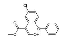 (E and Z)-2-(5-chloro-2-phenoxy-phenyl)-3-hydroxy-acrylic acid methyl ester结构式
