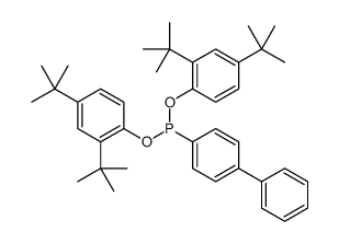 bis(2,4-di-tert-butylphenyl) [1,1-biphenyl]-4-ylphosphonite结构式